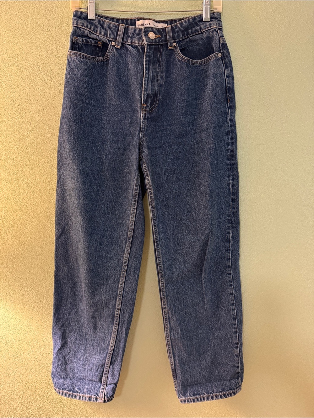 Bershka Dark Blue Boyfriend Jeans
